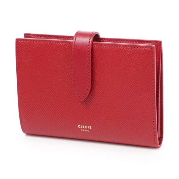 Celine Red Bi fold Wallet Coin Strap - Picture 2 of 6